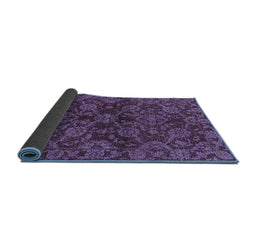 Sideview of Abstract Blue Modern Rug, abs2465blu