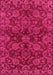 Machine Washable Abstract Pink Modern Rug, wshabs2465pnk