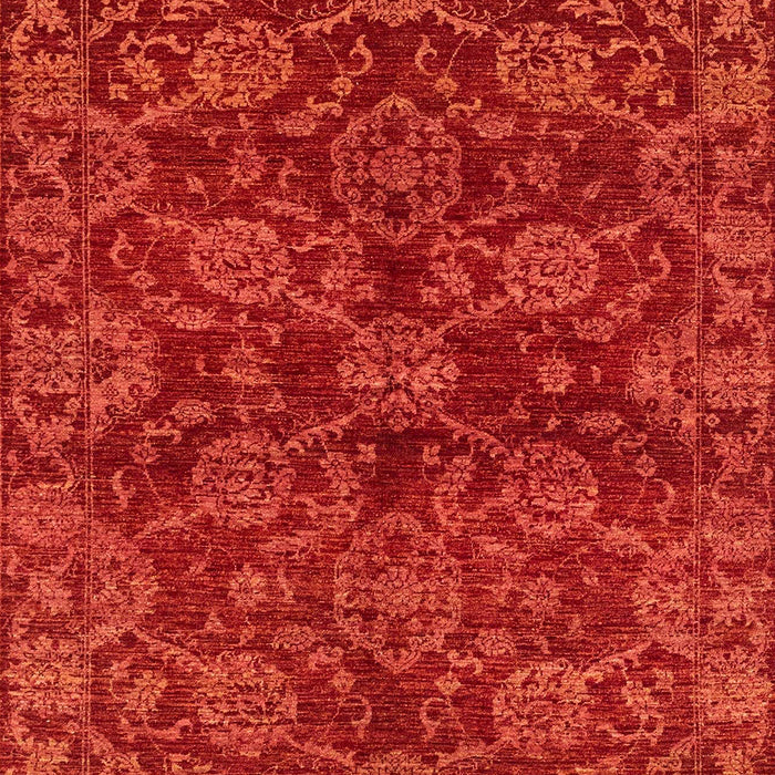 Machine Washable Abstract Red Rug, wshabs2465