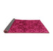 Sideview of Abstract Pink Modern Rug, abs2465pnk