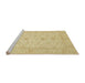 Sideview of Machine Washable Abstract Mustard Yellow Rug, wshabs2466