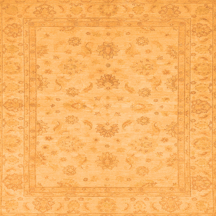 Square Oriental Orange Traditional Rug, abs2466org