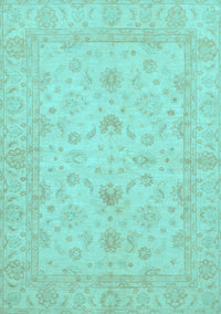 Oriental Light Blue Traditional Rug, abs2466lblu