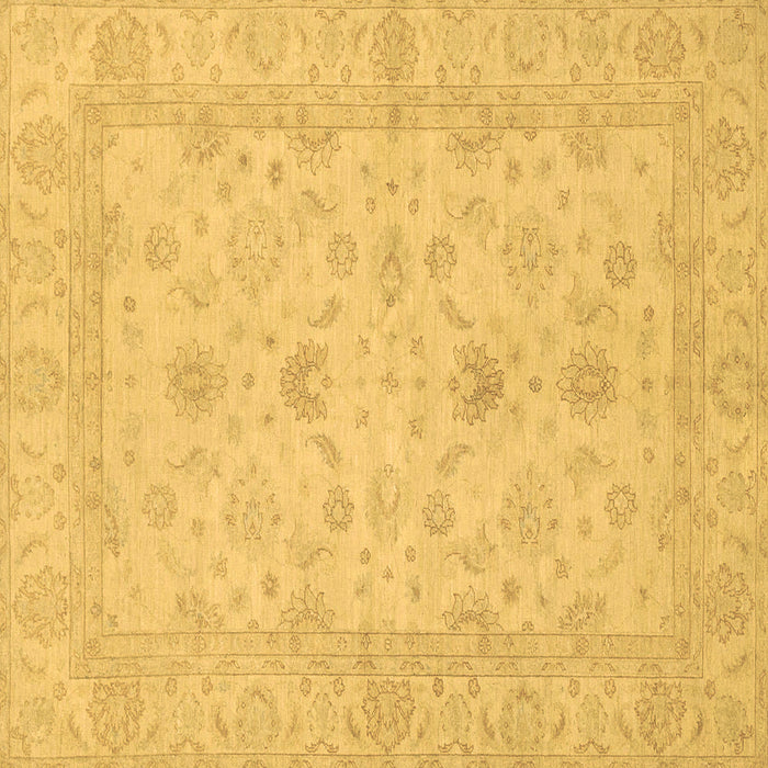 Square Machine Washable Oriental Brown Traditional Rug, wshabs2466brn