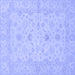 Square Oriental Blue Traditional Rug, abs2466blu