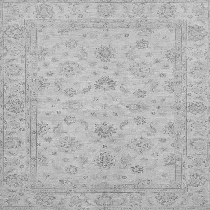 Square Machine Washable Oriental Gray Traditional Rug, wshabs2466gry