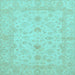 Square Oriental Light Blue Traditional Rug, abs2466lblu