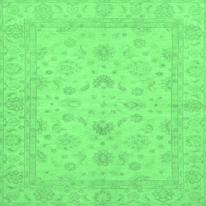 Square Oriental Emerald Green Traditional Rug, abs2466emgrn