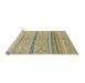 Sideview of Machine Washable Abstract Brass Green Rug, wshabs2467