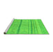 Sideview of Machine Washable Abstract Green Modern Area Rugs, wshabs2467grn