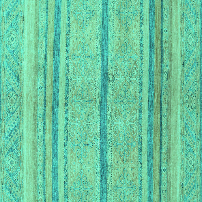 Square Abstract Turquoise Modern Rug, abs2467turq