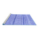 Sideview of Machine Washable Abstract Blue Modern Rug, wshabs2467blu