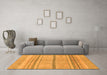 Machine Washable Abstract Orange Modern Area Rugs in a Living Room, wshabs2467org