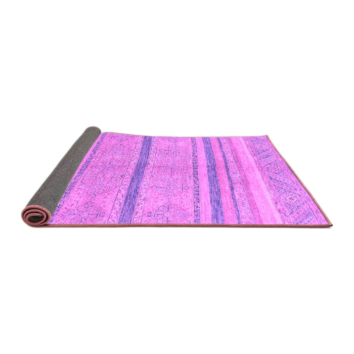 Sideview of Abstract Purple Modern Rug, abs2467pur
