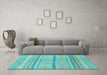 Machine Washable Abstract Light Blue Modern Rug in a Living Room, wshabs2467lblu