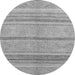 Round Machine Washable Abstract Gray Modern Rug, wshabs2467gry