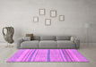 Machine Washable Abstract Purple Modern Area Rugs in a Living Room, wshabs2467pur