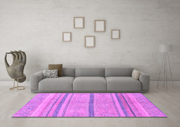 Machine Washable Abstract Purple Modern Area Rugs in a Living Room, wshabs2467pur