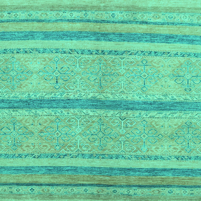 Machine Washable Abstract Turquoise Modern Area Rugs, wshabs2467turq