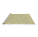 Sideview of Machine Washable Abstract Brown Gold Rug, wshabs2468