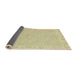 Sideview of Abstract Brown Gold Modern Rug, abs2468