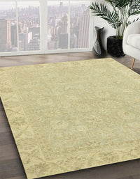 Abstract Brown Gold Modern Rug, abs2468