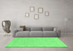 Machine Washable Abstract Emerald Green Modern Area Rugs in a Living Room,, wshabs2468emgrn