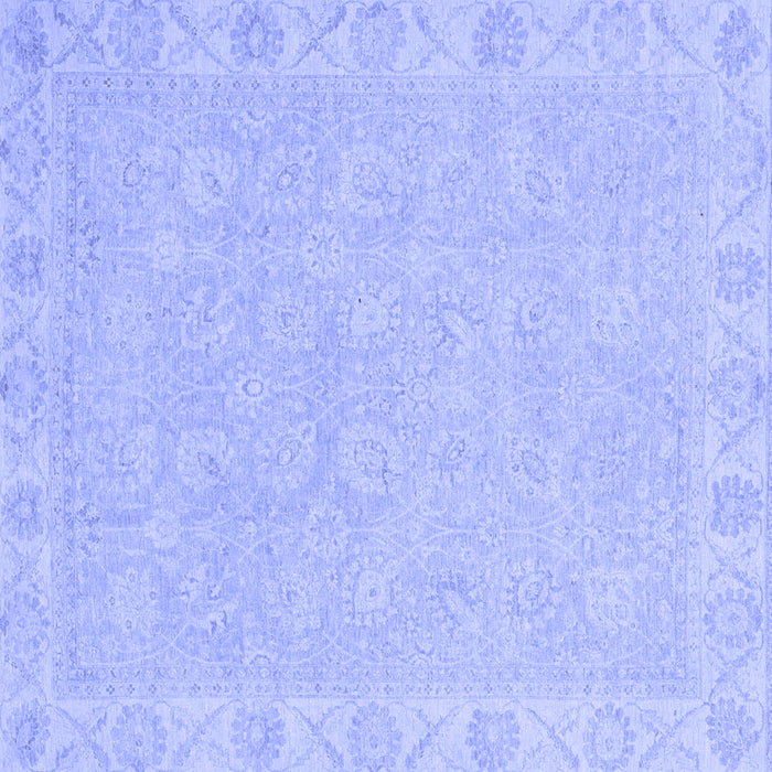 Square Abstract Blue Modern Rug, abs2468blu
