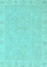 Abstract Light Blue Modern Rug, abs2468lblu