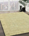 Abstract Brown Gold Modern Rug in Family Room, abs2468