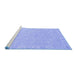 Sideview of Machine Washable Abstract Blue Modern Rug, wshabs2468blu