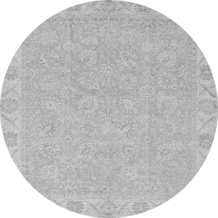 Round Abstract Gray Modern Rug, abs2468gry
