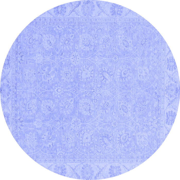 Round Machine Washable Abstract Blue Modern Rug, wshabs2468blu