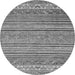 Round Machine Washable Abstract Gray Modern Rug, wshabs2469gry