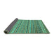 Sideview of Abstract Turquoise Modern Rug, abs2469turq