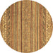 Round Abstract Brown Modern Rug, abs2469brn