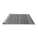 Sideview of Machine Washable Abstract Gray Modern Rug, wshabs2469gry