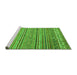 Sideview of Machine Washable Abstract Green Modern Area Rugs, wshabs2469grn