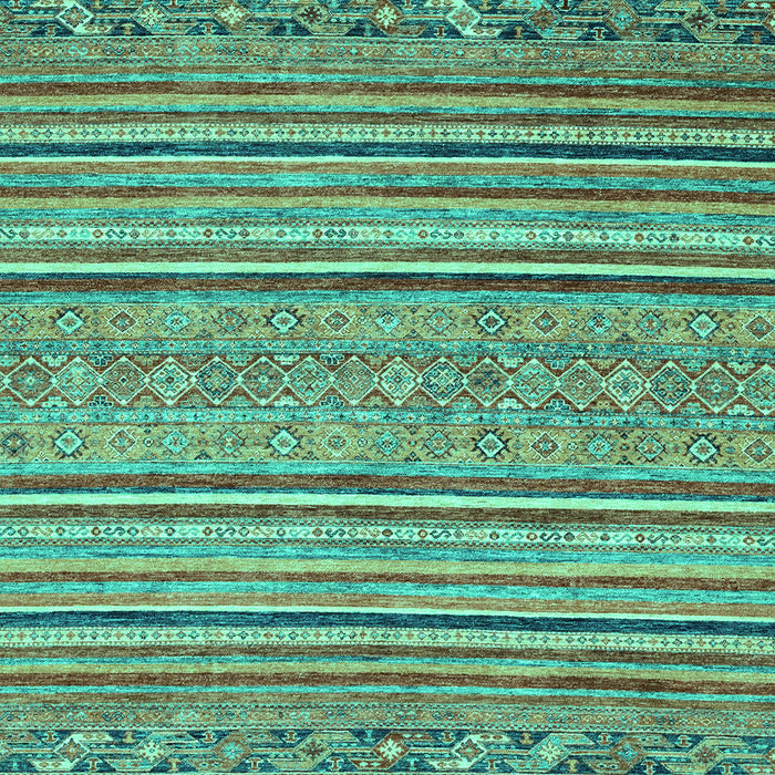 Machine Washable Abstract Turquoise Modern Area Rugs, wshabs2469turq