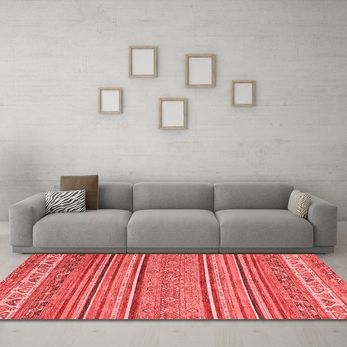 Modern Red Washable Rugs