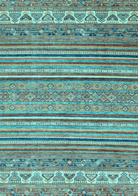 Abstract Light Blue Modern Rug, abs2469lblu