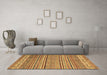 Machine Washable Abstract Brown Modern Rug in a Living Room,, wshabs2469brn