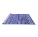 Sideview of Machine Washable Abstract Blue Modern Rug, wshabs2469blu