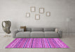 Machine Washable Abstract Purple Modern Area Rugs in a Living Room, wshabs2469pur