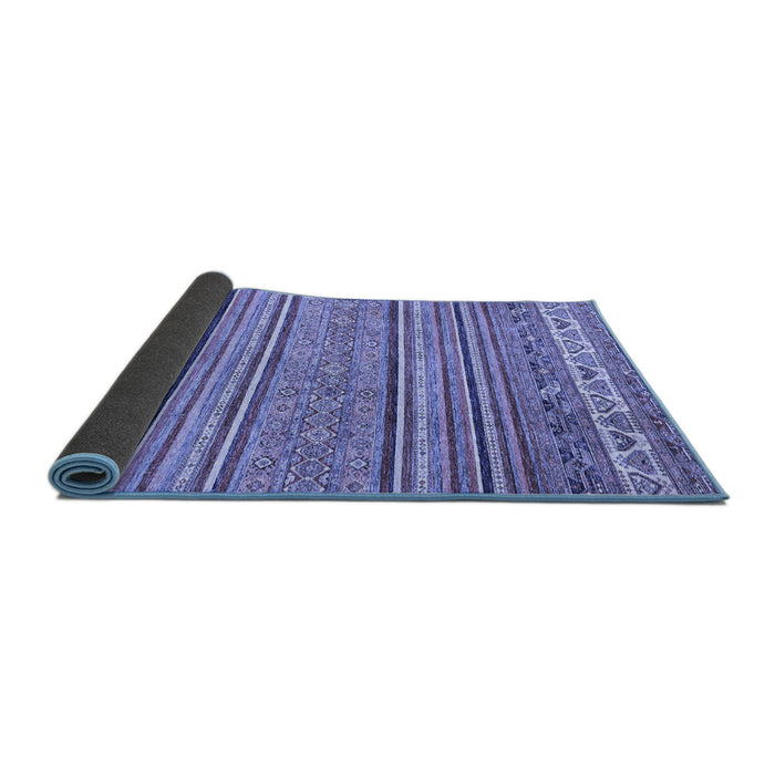 Sideview of Abstract Blue Modern Rug, abs2469blu