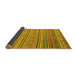 Sideview of Abstract Yellow Modern Rug, abs2469yw