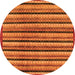 Round Abstract Orange Modern Rug, abs246org