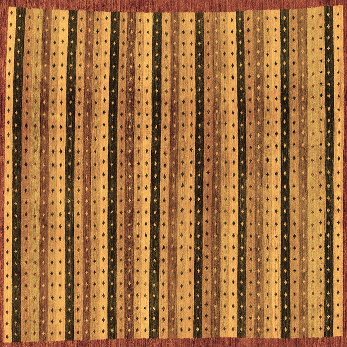 Square Abstract Brown Modern Rug, abs246brn