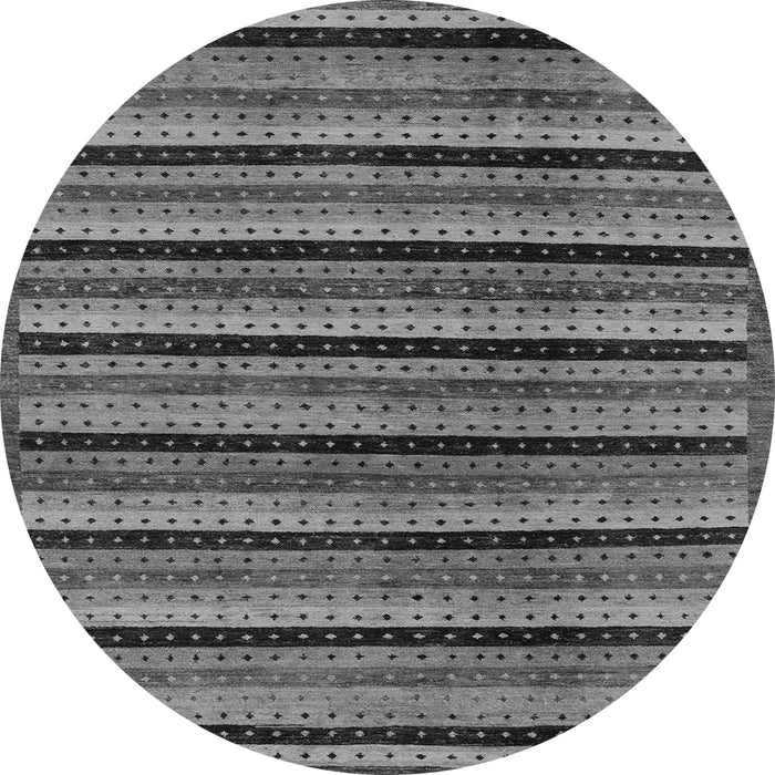 Round Abstract Gray Modern Rug, abs246gry