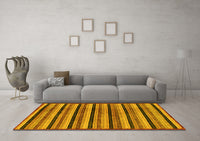 Machine Washable Abstract Yellow Modern Rug, wshabs246yw